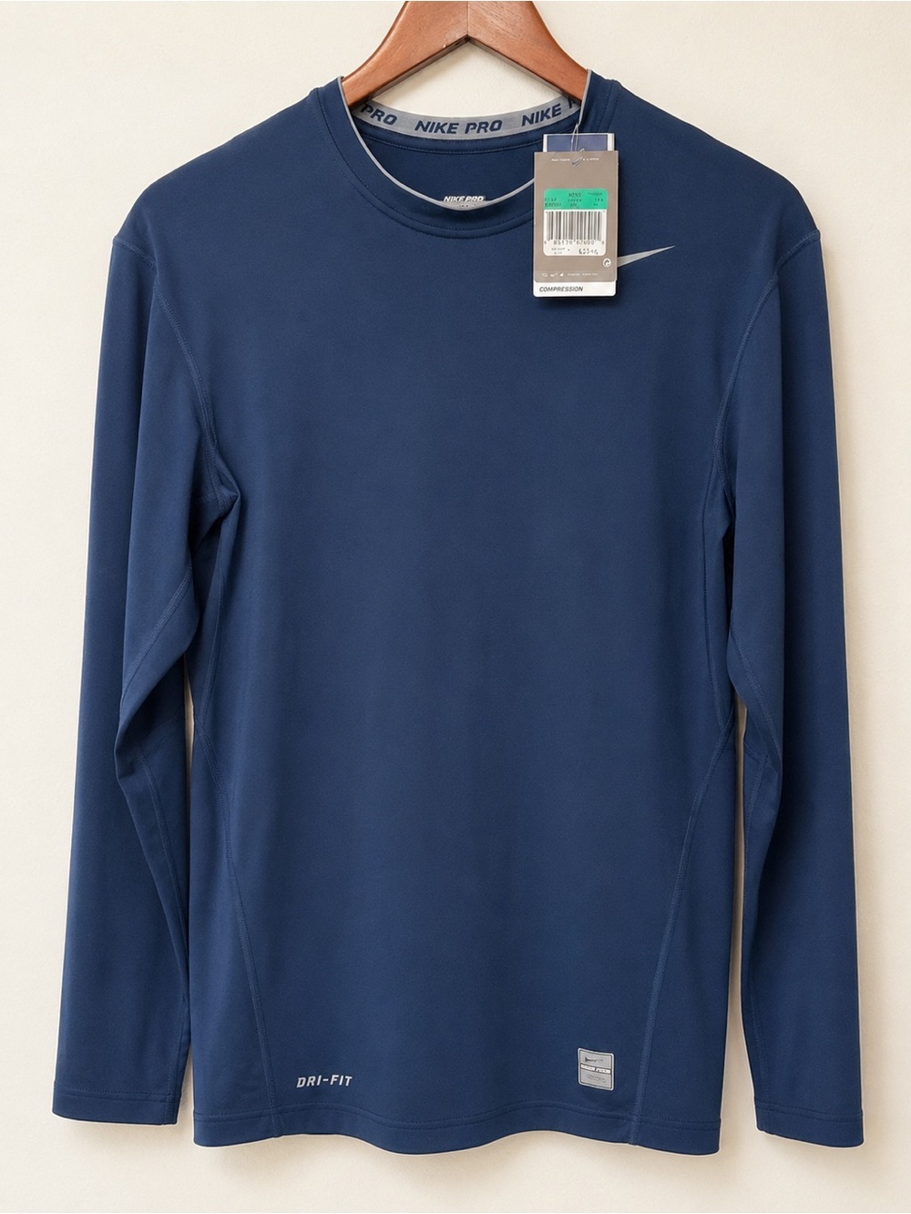 Nike Pro Dri-FIT Compression Long Sleeve Shirt Navy NWT